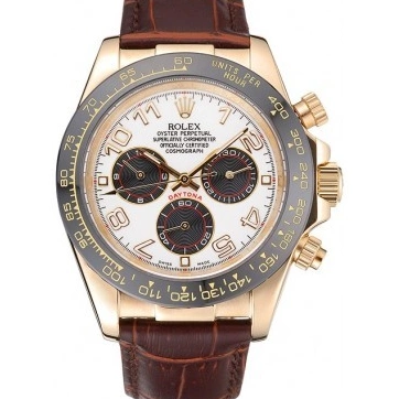 Rolex copies cheap Leather Cosmograph Case 622634 Black Bracelet Daytona Subdials Brown Rolex Gold 0702
